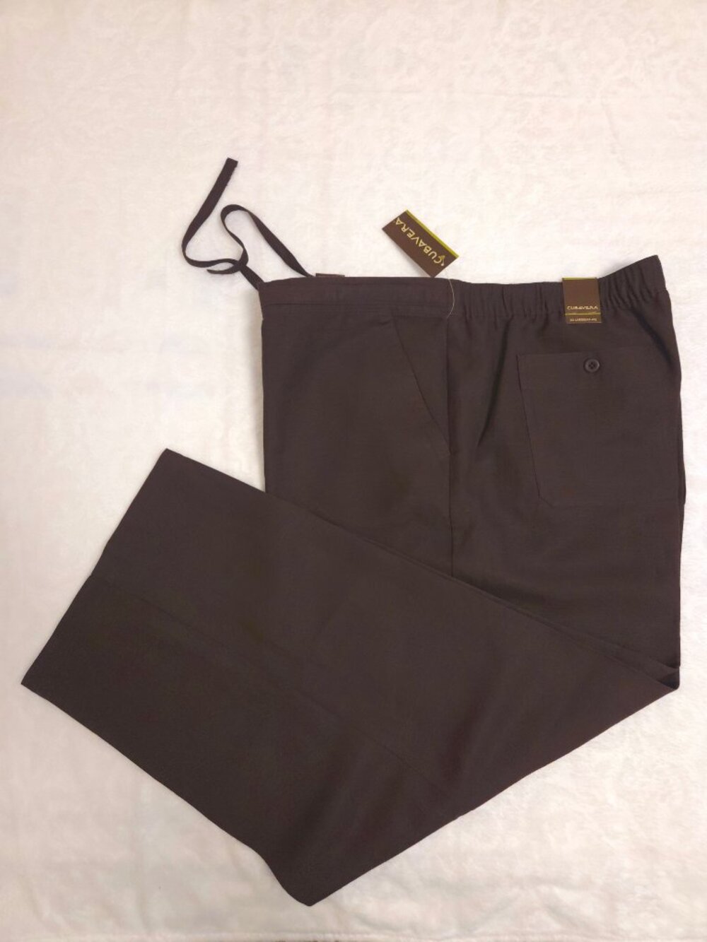 NWT Cubavera Men’s Chocolate Brown Linen Blend Drawstring Pants - XXL (44-46) - Picture 8 of 14